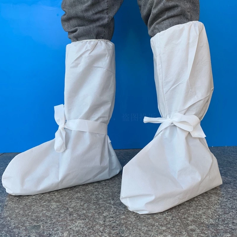 Disposable Microporous Boot Cover with Tie